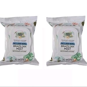 Power stick Brazilian face and body wipes 2 PACKS
